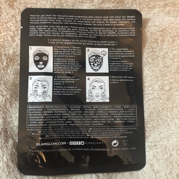 Glamglow oxygenating bubble mask infused wcharcoal - Picture 5 of 5